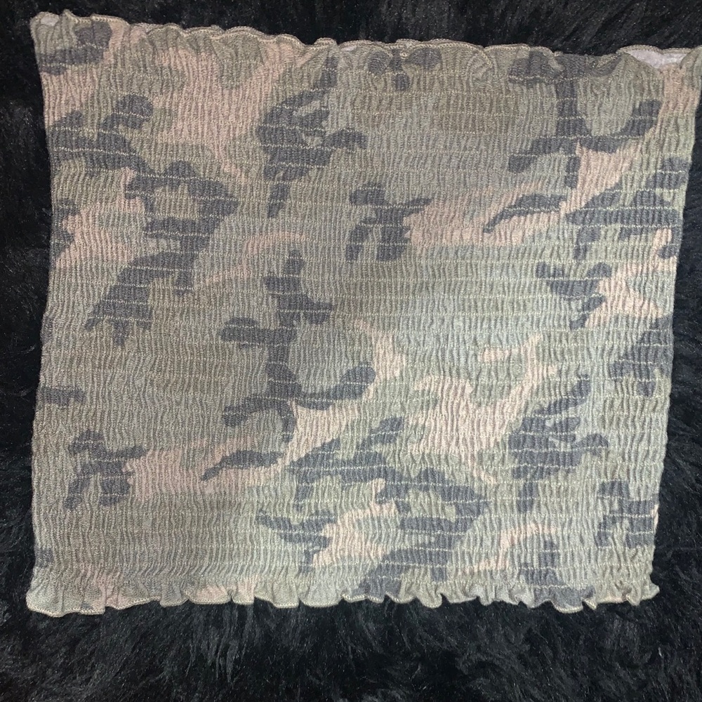 Army print tube top